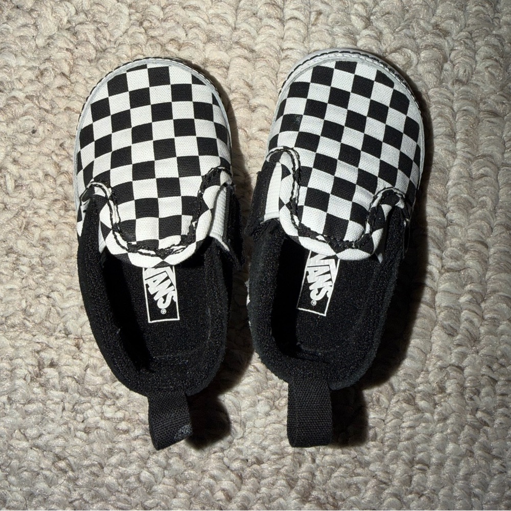 Vans Baby Black and White Checkered Shoes